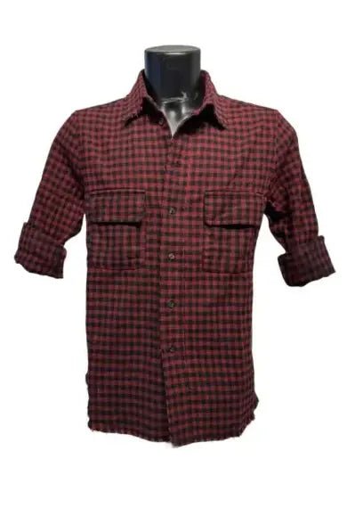 Camicia Uomo in Cotone di Flanella – camicia uomo - Rosso a quadri - XL - Camicia uomo – Pitt Conrad