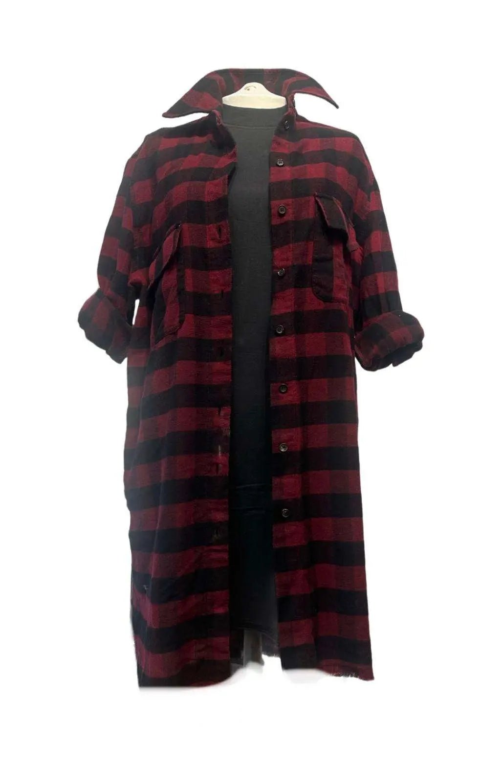 Camicione Donna in Flanella – camicione donna - Scacchi - camicione donna – Pitt Conrad