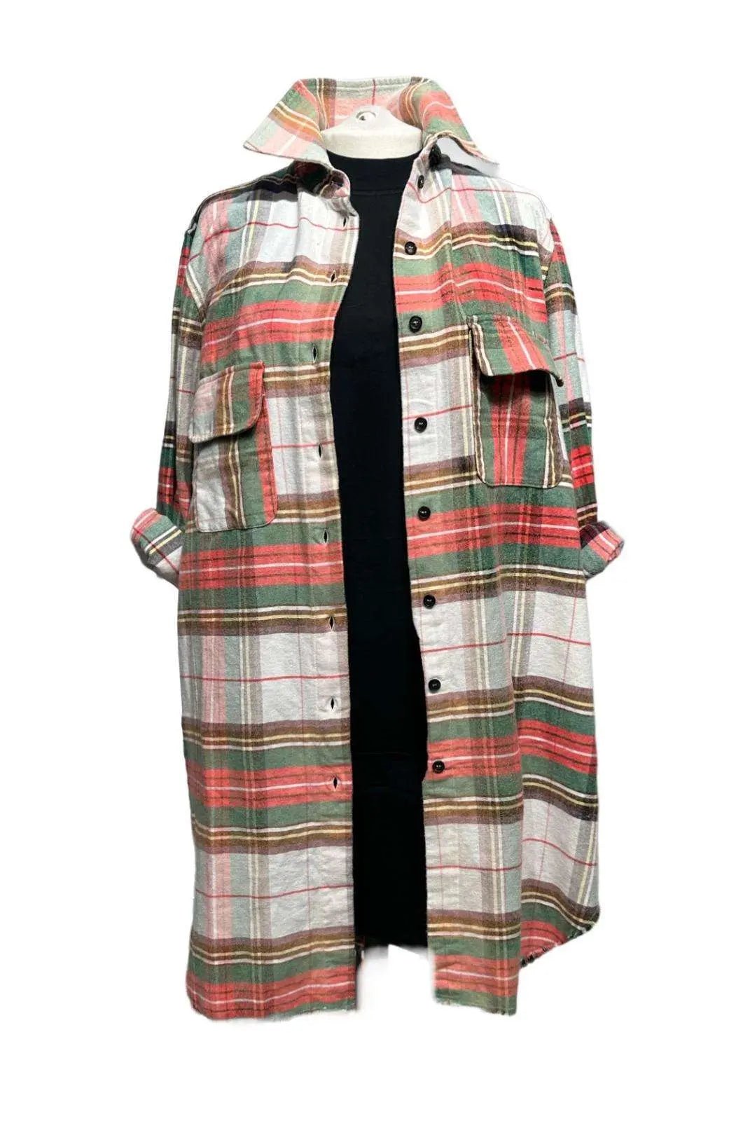 Camicione Donna in Flanella – camicione donna - Bianco - camicione donna – Pitt Conrad